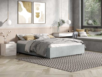 Кровать Сонум Scandinavia Экокожа Белая (с подъемным механизмом) 160х190