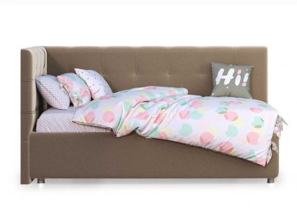 Кровать Nuvola Sabina угловая Velutto 22 200х190