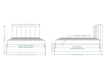 Кровать Lonax Милана велюр Dolly-1 180х195