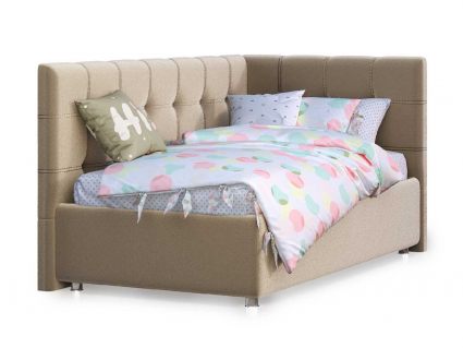 Кровать Nuvola Sabina угловая Velutto 22 200х190