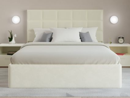 Кровать Lonax Адель велюр Dolly-13 (с основанием) 140х190