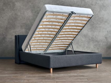 Кровать Сонум Barcelona Рогожка Деним (с подъемным механизмом) 180х190
