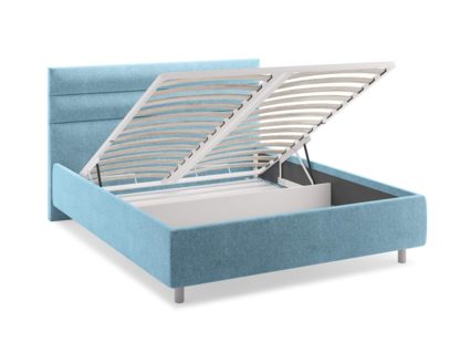 Кровать Сонум Linda Микровелюр Светло-серый (с подъемным механизмом) 120х200