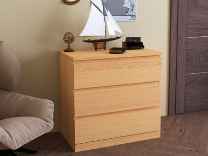 Комод Гуд Лакк Варма Прайм 3 беленый дуб