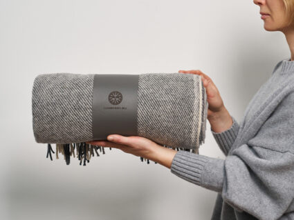 Плед Luxberry WOOLEN серо-графитовый 150х200