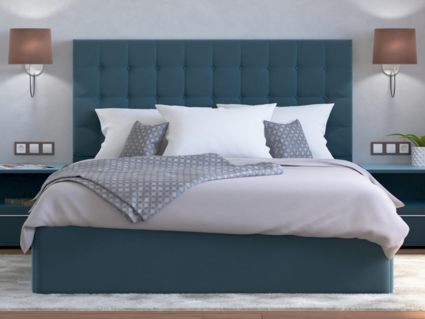 Кровать Lonax Аврора велюр Dolly-13 (с основанием) 180х195