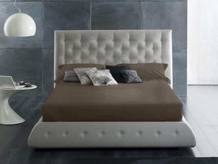 Простыня Primavelle на резинке Satin Luxe (какао) 457