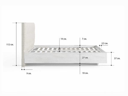 Кровать Сонум Vena Ясмунд + Кашемир Бежевый (с подъемным механизмом)