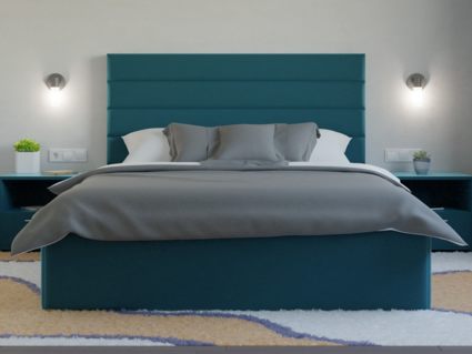 Кровать Lonax Кармела велюр Dolly-13 (с основанием) 180х195