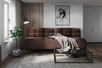 Диван Арско Нельсон трехместный коричневый Длина 195 см