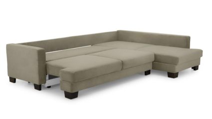 Диван Фиеста Мебель Марсель угловой (большой) велюр Boska 03 бежевый