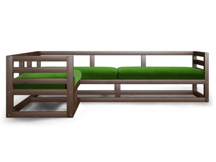 Диван Арско Магнус угловой трехместный зеленый