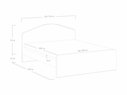 Кровать Сонум Emma Микровелюр лаванда 160х200