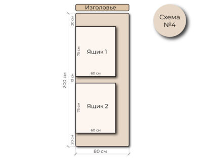 Кровать Mr.Mattress Site Box экокожа Black 80х190