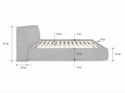 Кровать Сонум Altea Кашемир Горчичный 180х190