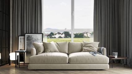 Диван Фиеста Мебель Ибица велюр Vivaldi 04 кремовый Длина 215 см