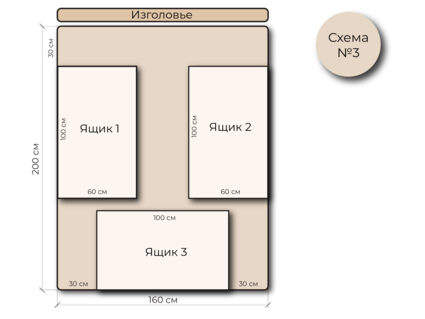 Кровать Mr.Mattress Site Box экокожа Brown 180х190