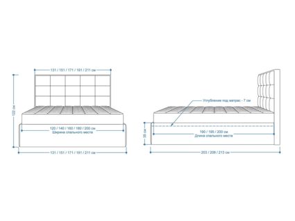 Кровать Lonax Адель велюр Dolly-13 (с основанием) 140х190