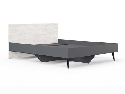 Кровать Сонум Ines Ясмунд + серый 200х200
