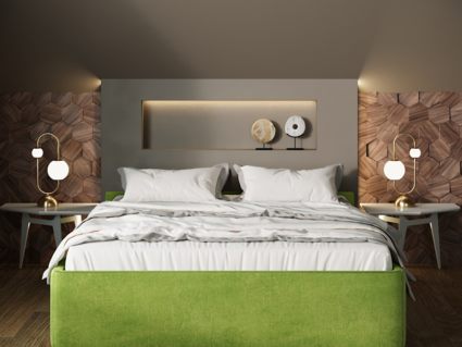 Кровать Nuvola Alba Velutto 22 (с подъемным механизмом) 140х190