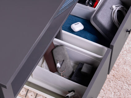 Тумба Гуд Лакк Сага 3 ящика серая