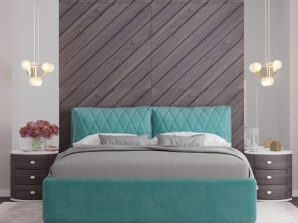 Кровать Nuvola Celeste Next 001 (с подъемным механизмом) 200х200