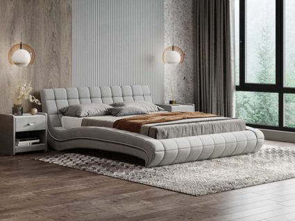 Кровать Сонум Milano Кашемир Бежевый (с подъемным механизмом)