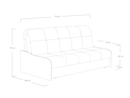 Диван Сонум Glen Тедди мятный Длина 170 см