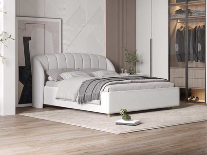 Кровать Сонум Valencia Экокожа Белый (с подъемным механизмом)