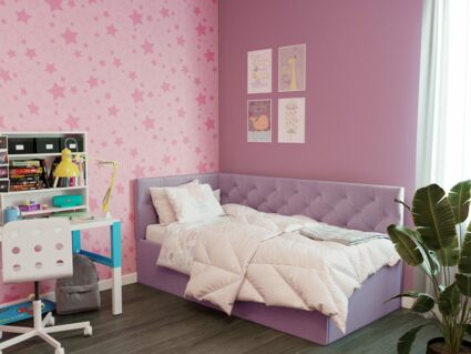 Кровать Димакс Бриони с подъемным механизмом 120x200 Велюр Velutto 05 уцененная 120х200