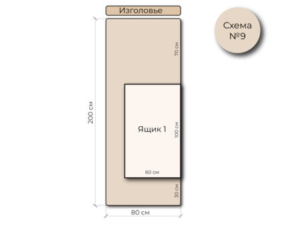 Кровать Mr.Mattress Site Box экокожа Brown 180х190