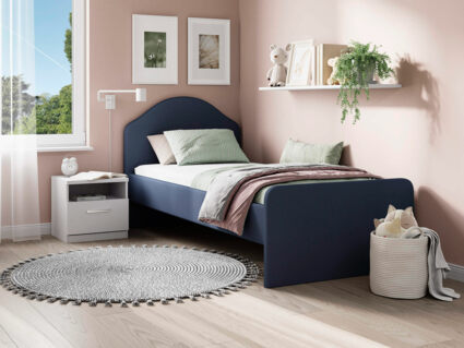 Кровать Сонум Emma Микровелюр белый 90х200