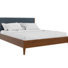 Кровать Rivi Ruby Wood Орех светлый/Рогожка Step 7 160х200