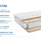 Матрас Димакс Relmas Memory S1000 160х180